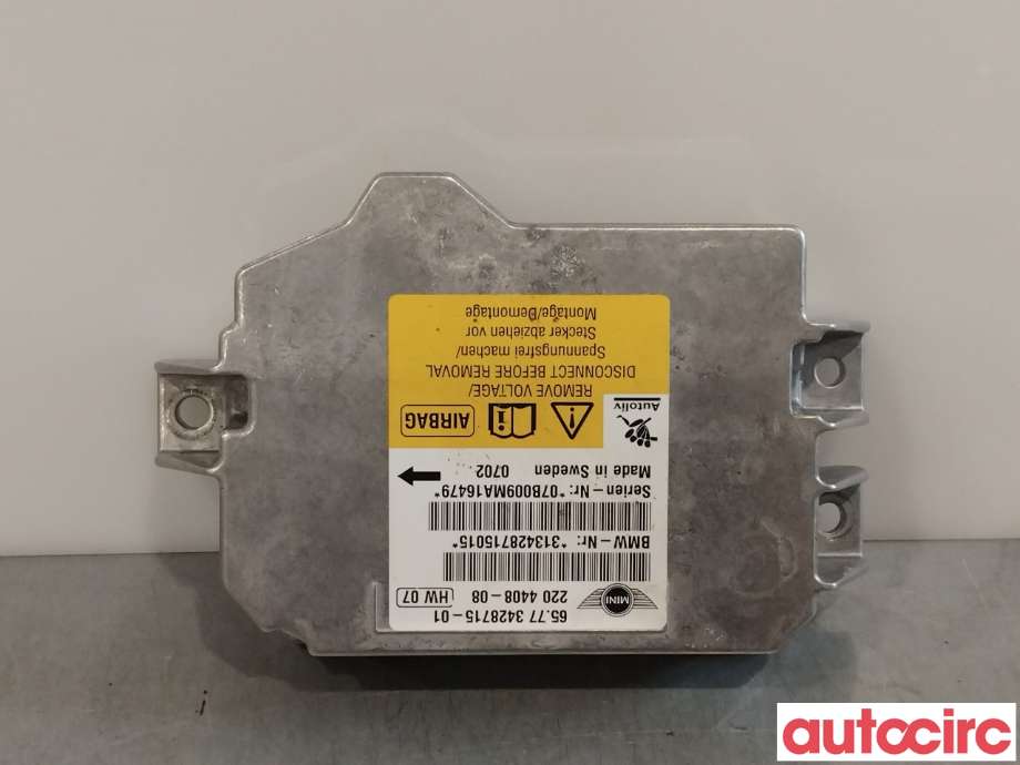 Airbag elektronikk til Mini One/Cooper 2007-2014 (R55-57) (R55-57) (MINI|65779812297|65773428715)