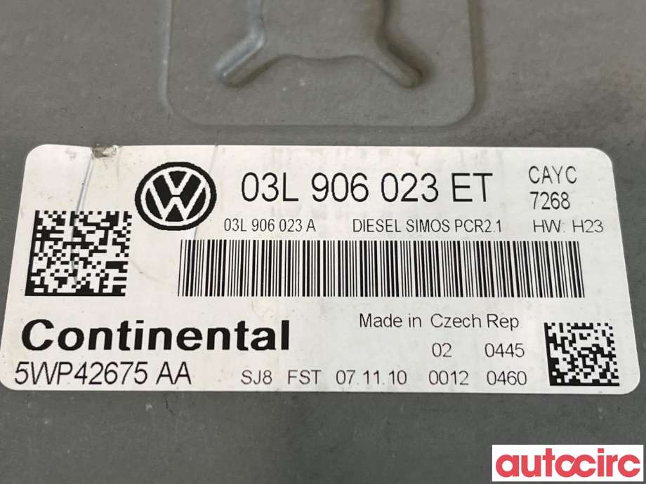 Styreenhet motor til VW Touran 2010-2015 (Type I, Fase 3)  (VOLKSWAGEN|03L906023ET1T0|03L906023ET)