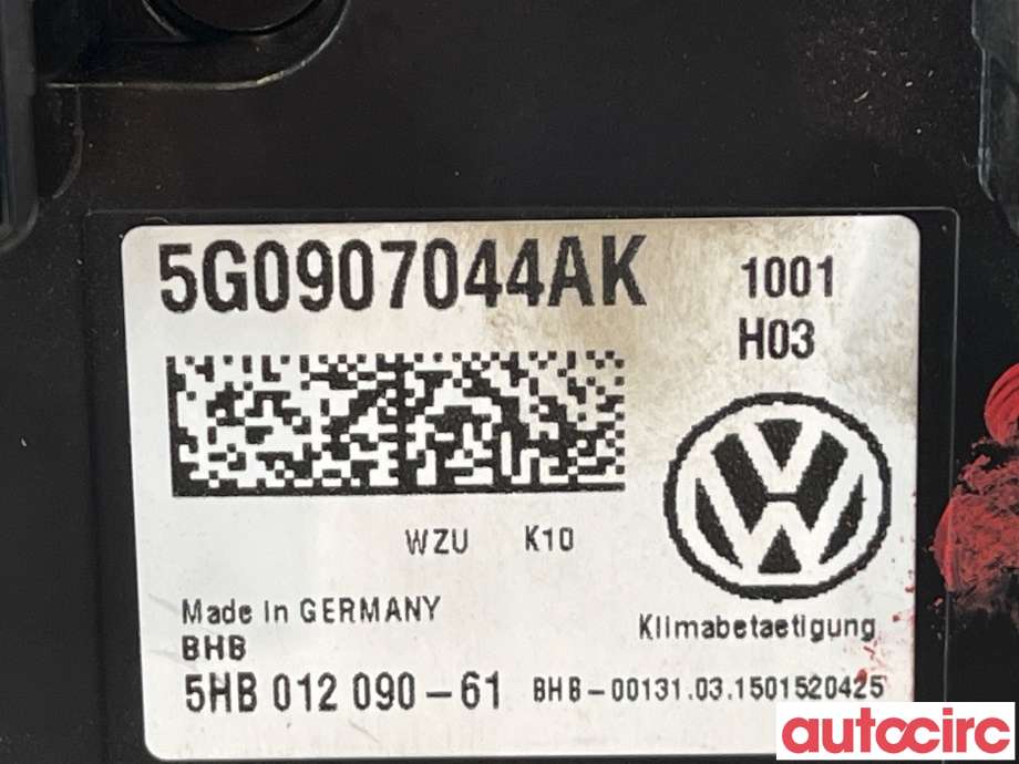 Varmeapparat betjening til VW Passat 2015-2019 (Fase 1) (B8) (B8) (VOLKSWAGEN|5G0907044EC|5G0907044AK)
