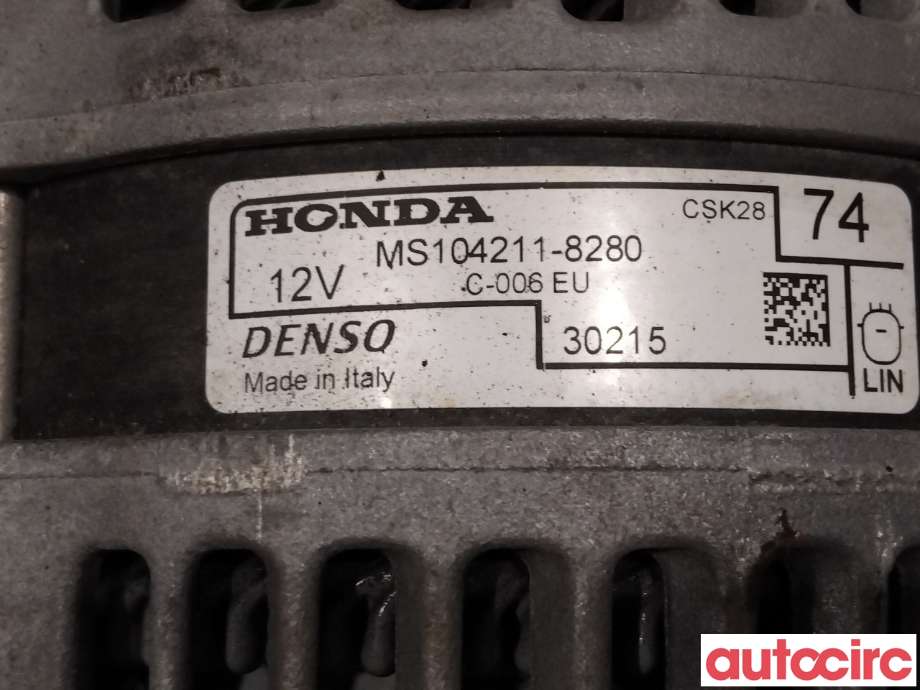 Dynamo til Honda Civic 2012-2015 (Type IX, Fase 1)  (HONDA|31100-RSX-G01|MS104211-8280|CSK28)