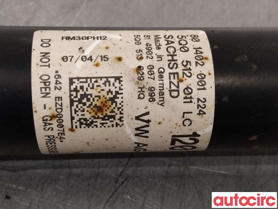 Støtdemper bak til Audi A3 2012-2016 (Type III, Fase 1) (AUDI|5Q0513029HQ)