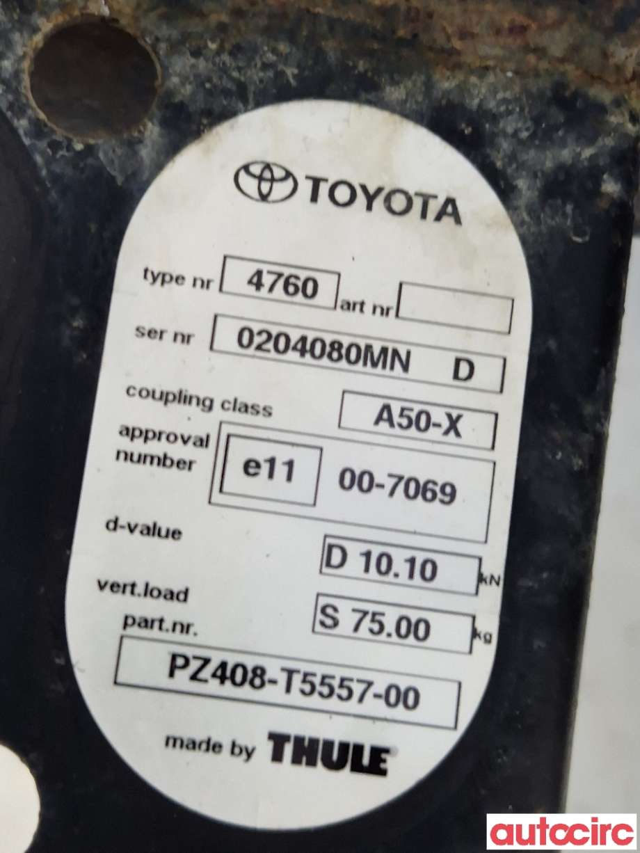 Hengerfeste til Toyota Avensis 2009-2015 (Type III, Fase 1) (TOYOTA|NO NR|)