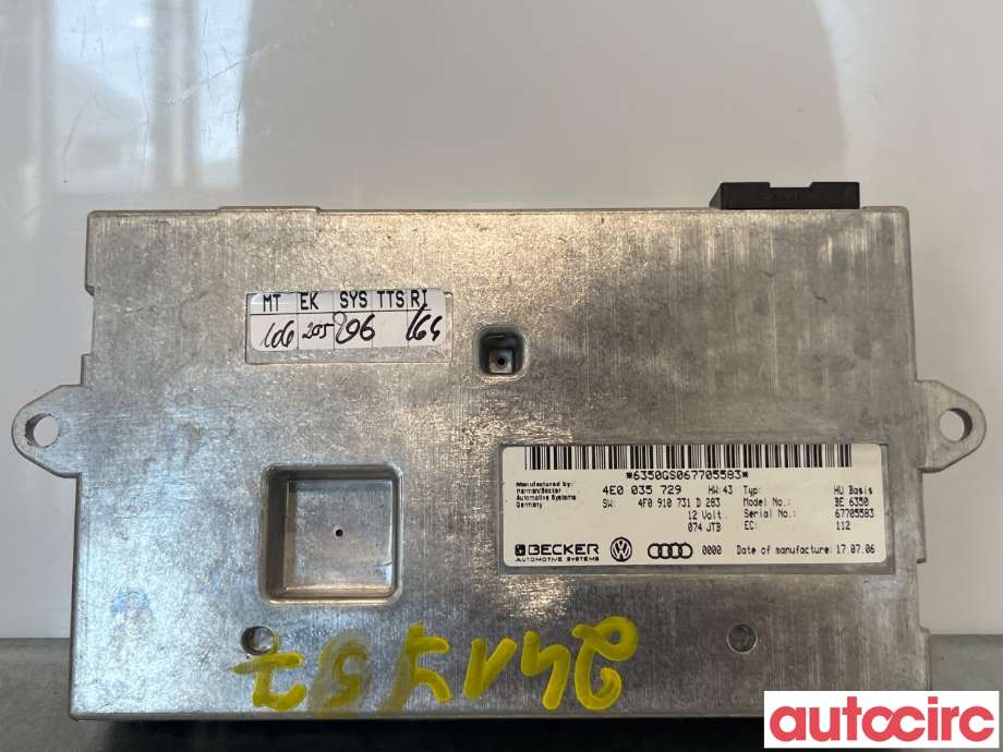 Styreenhet diverse til Audi A6, Allroad, 2006-2008 (Type II, Fase 1) (C6) (C6) (AUDI|4F0910731G)