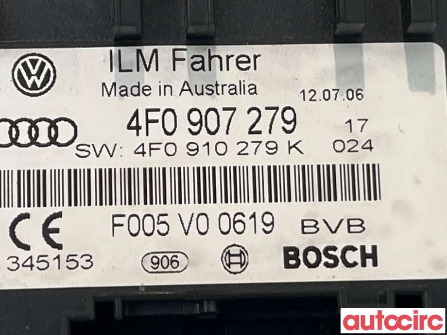 Styreenhet diverse til Audi A6, Allroad 2006-2008 (Type II, Fase 1) (C6) (C6) (AUDI|4F0910279K)
