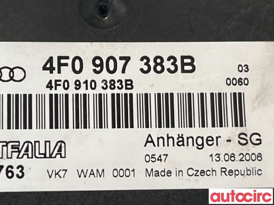 Styreenhet hengerfeste til Audi A6, Allroad 2006-2008 (Type II, Fase 1) (C6) (C6) (AUDI|4F0907383D|4F0907383B)