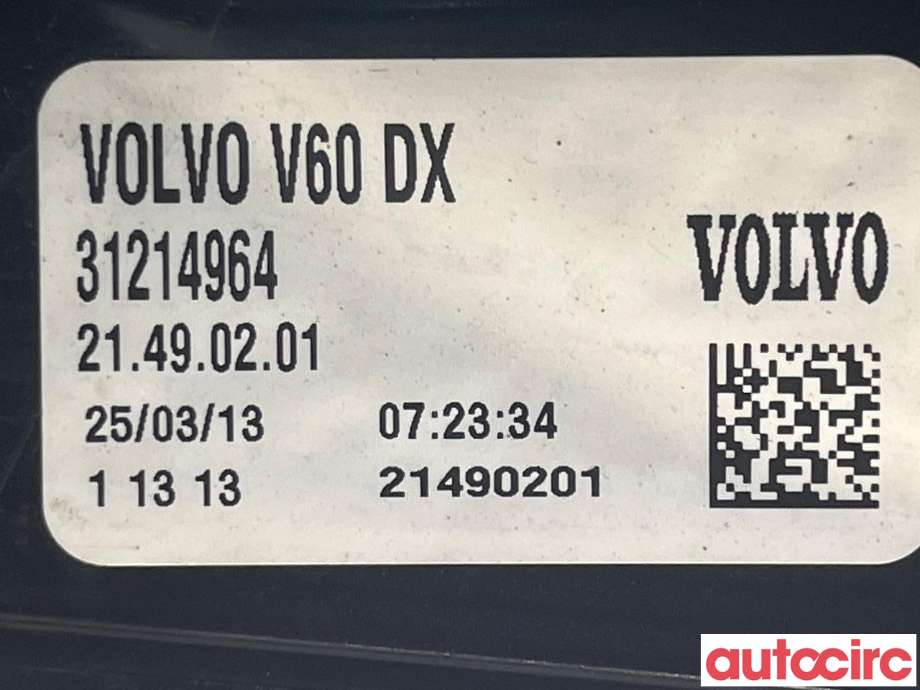 Baklykt høyre til Volvo V60 2010-2013 (Type I, Fase 1)  (VOLVO|31395929)