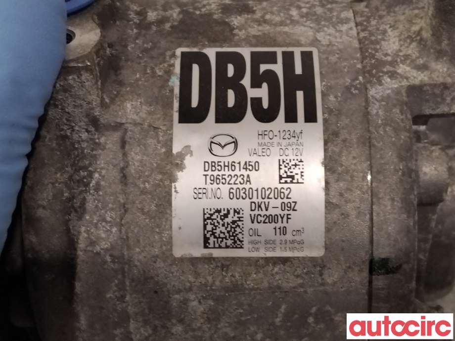 Aircondition kompressor til Mazda CX-3 2015-2022  (MAZDA|DB5H-61-450|DKV-09Z|DB5H61450)