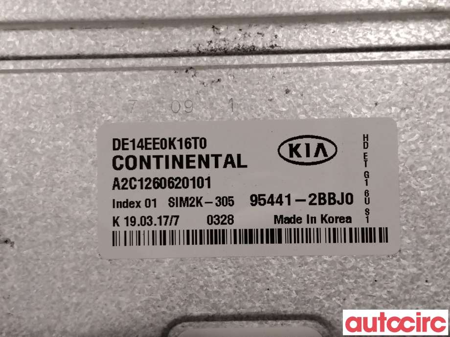 Styreenhet girkasse til Kia Niro 2016-2021  (KIA|954412BBD0|A2C1260620101|95441-2BBJ0)