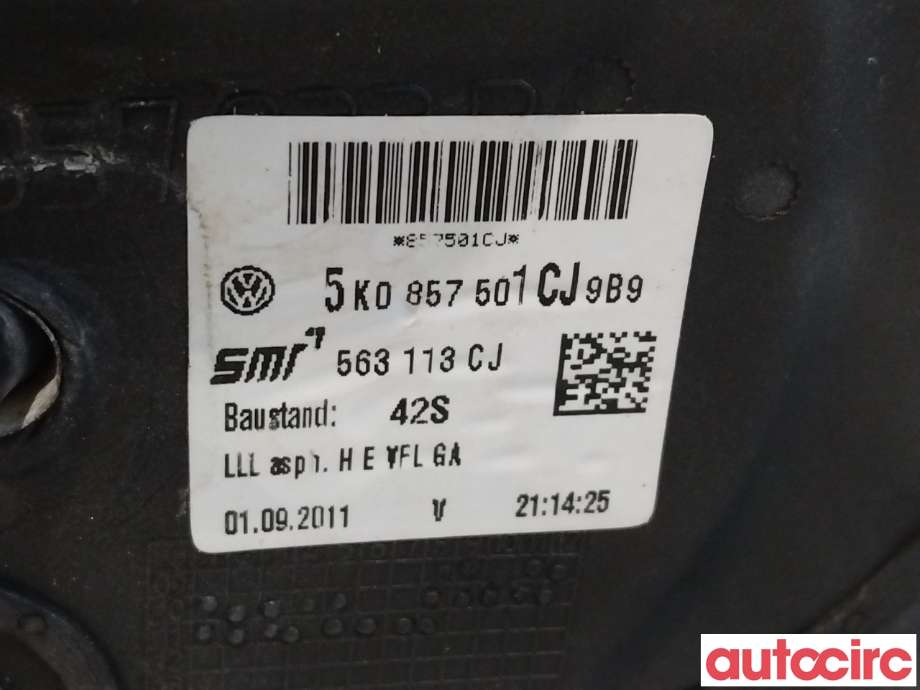 Speil venstre til VW Golf VI 2008-2012  (VOLKSWAGEN|5K0857507AF|5K0857501CJ)