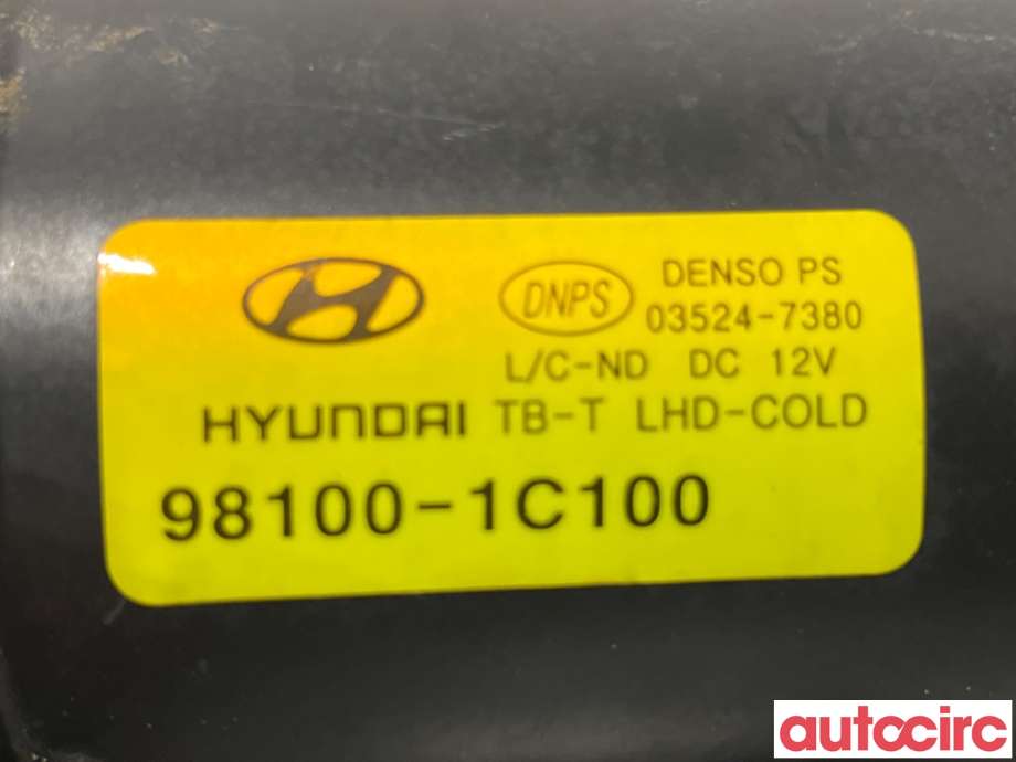 Viskermotor frontrute til Hyundai Getz 2002-2009  (HYUNDAI|981101C100|03524-7380|98100-1C100)