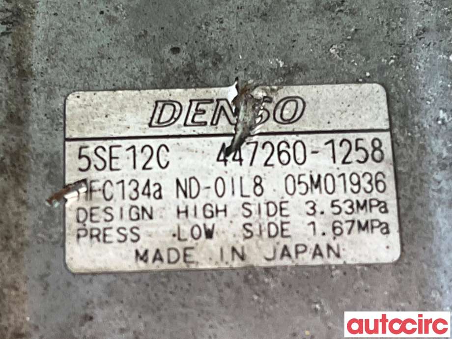 Aircondition kompressor til Toyota RAV4 2009-2013 (Type III, Fase 2) (TOYOTA|8831042250|447260-1258|)