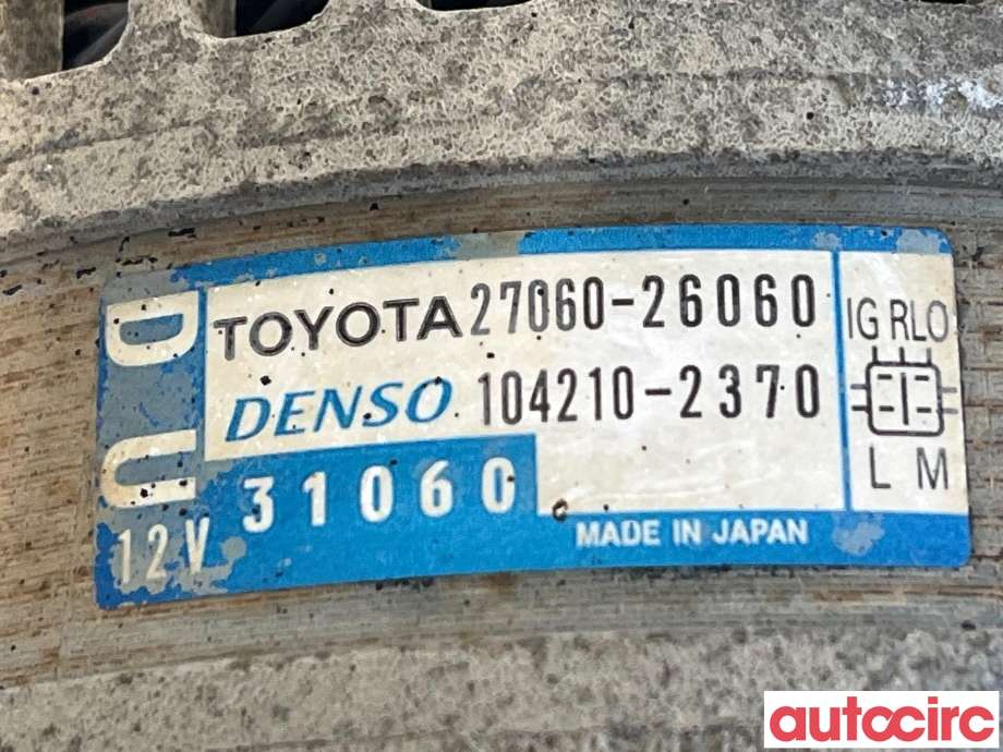 Dynamo til Toyota RAV4 2009-2013 (Type III, Fase 2)  (TOYOTA|2706026060|104210-2370|27060-26060)