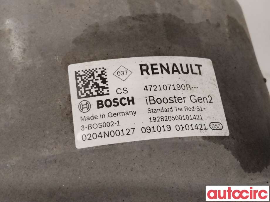 Bremsekraft-forsterker til Renault Zoe 2013-2019 (Fase 1)  (RENAULT|472107190R|0204N00127|460075118R)