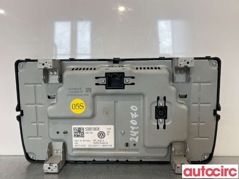 Multimedia display (MCU - Media Controller Unit) til VW e-Golf 2017-2020 (Fase 2)  (VOLKSWAGEN|5G6919606C|)