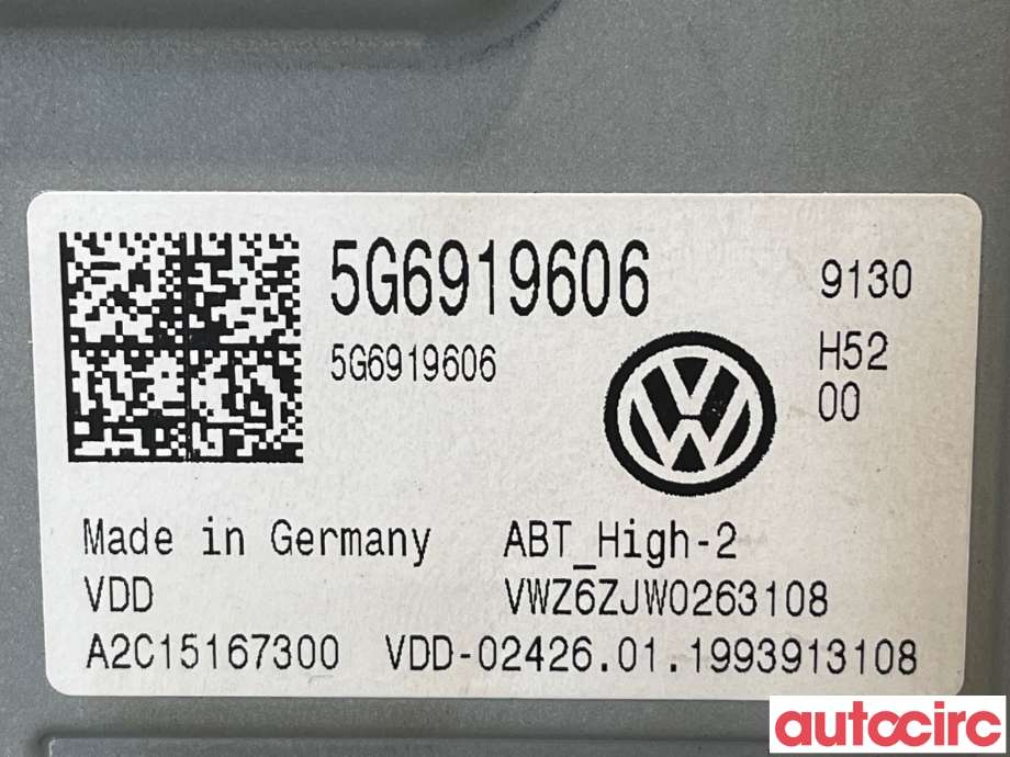 Multimedia display (MCU - Media Controller Unit) til VW e-Golf 2017-2020 (Fase 2)  (VOLKSWAGEN|5G6919606C|)