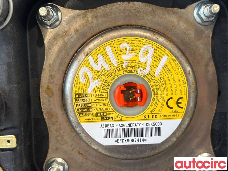 Airbag rattpute til Toyota Yaris 2009-2011 (Type II, Fase 2)  (TOYOTA|451300D150B0|451300D600B0)