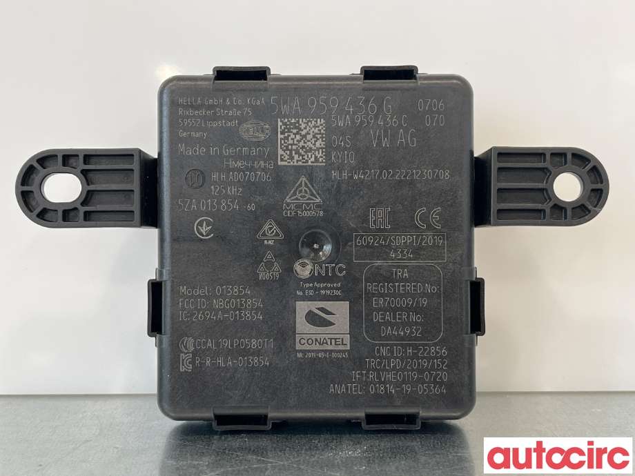 Styreenhet nøkkelfri/keyless til Škoda Enyaq 2021-->> (SKODA|5WA959436J|5WA959436G)
