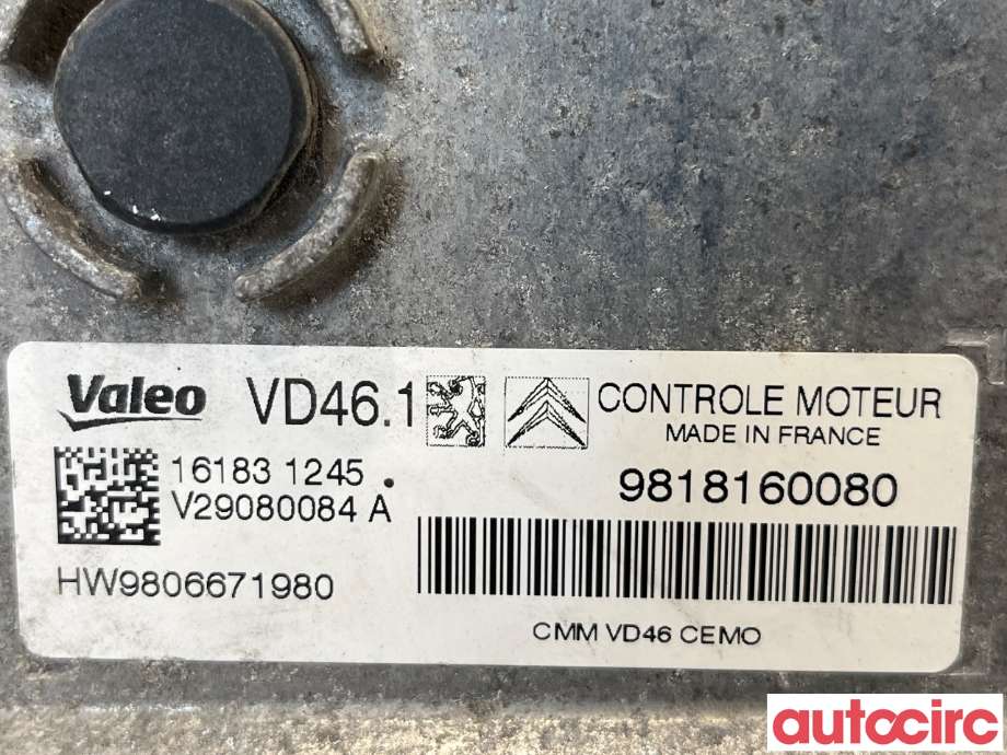 Styreenhet motor til Peugeot 308 2013-2021 (Type II)  (PEUGEOT|1677628280|V29080084A|9818160080)