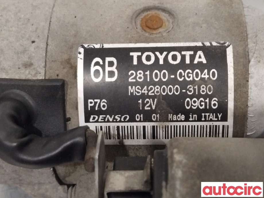 Starter diesel til Toyota RAV4 2006-2009 (Type III, Fase 1)  (TOYOTA|281000G040|MS428000-3180|28100-0G040)