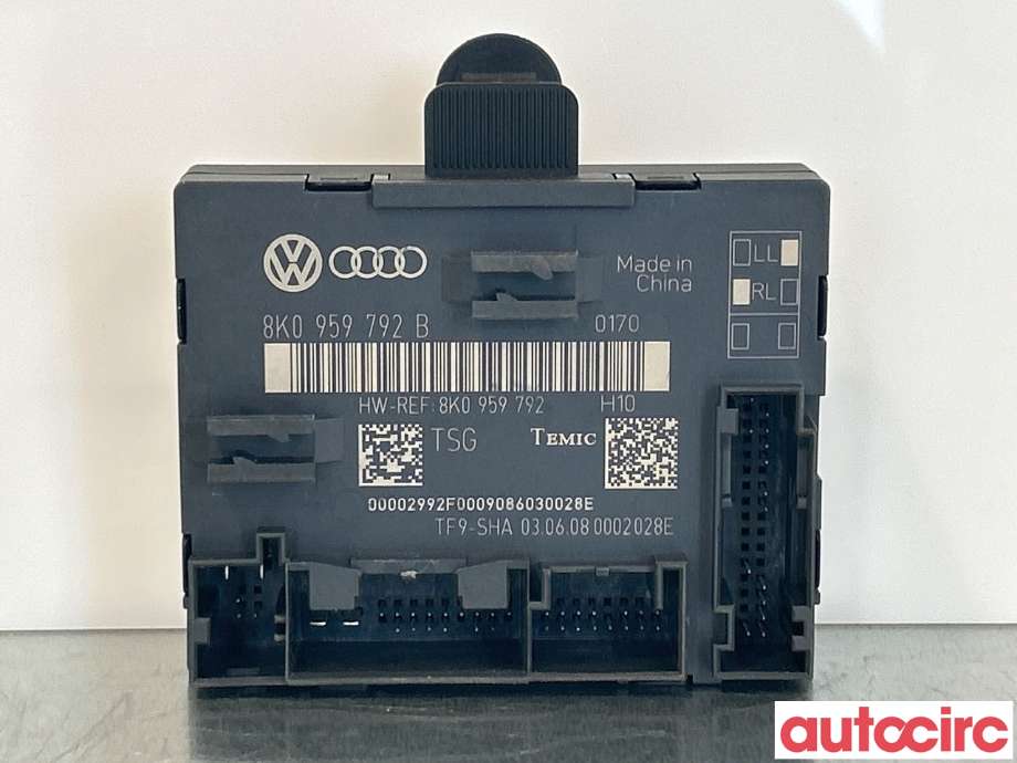 Styreenhet dør venstre foran til Audi A4 2007-2014 (Type IV) (B8) (B8) (AUDI|8K0959792B)