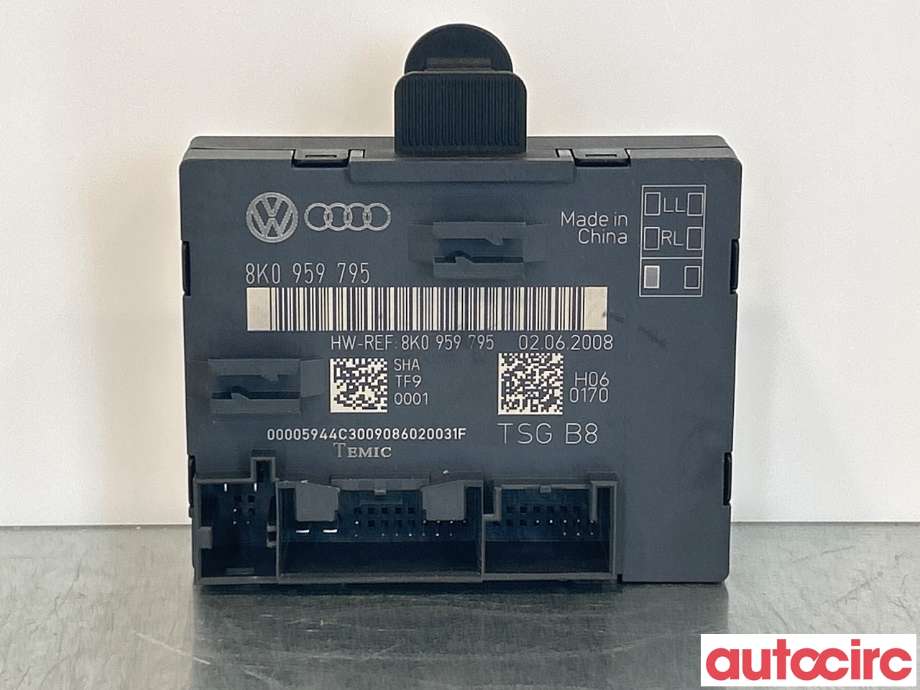 Styreenhet dør venstre foran til Audi A4 2007-2014 (Type IV) (B8) (B8) (AUDI|8K0959795)