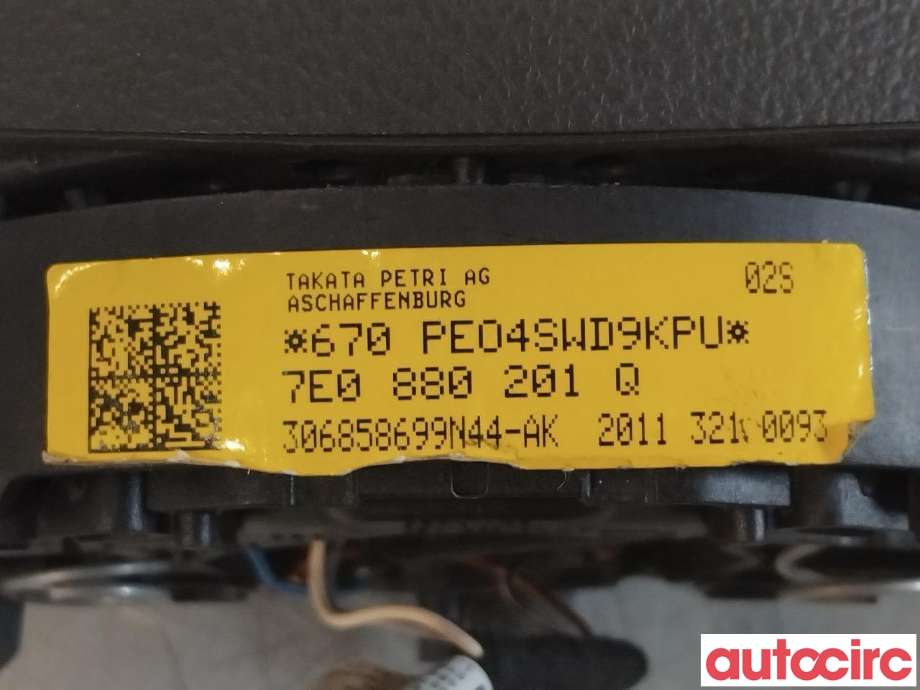 Airbag rattpute til VW Transporter / Caravelle 2009-2015 (Fase 2) (T5) (T5) (VOLKSWAGEN|7E0880201R|7E0880201Q)