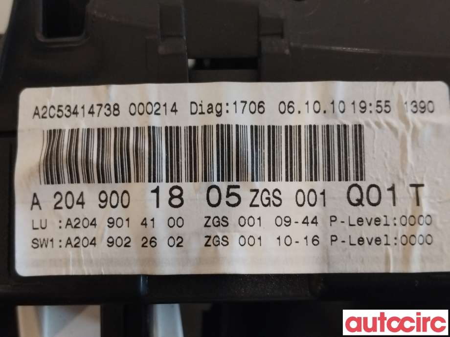 Instrumentpanel til Mercedes GLK 2008-2015 (X204) (X204) (MERCEDES|A2049001805|A2049001009)