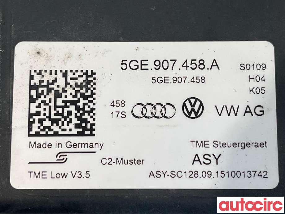 Styreenhet diverse til VW e-Golf 2014-2017 (Fase 1)  (VOLKSWAGEN|5GE907458C||5GE907458A)