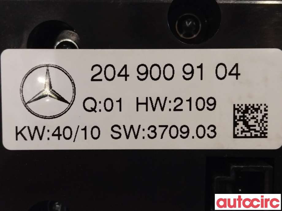 Varmeapparat betjening til Mercedes GLK 2008-2015 (X204) (X204) (MERCEDES|A2049009104)