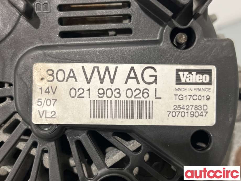 Dynamo til VW Passat 2005-2010 (B6) (B6) (VOLKSWAGEN|021903026LX|TG17C019|021903026L)