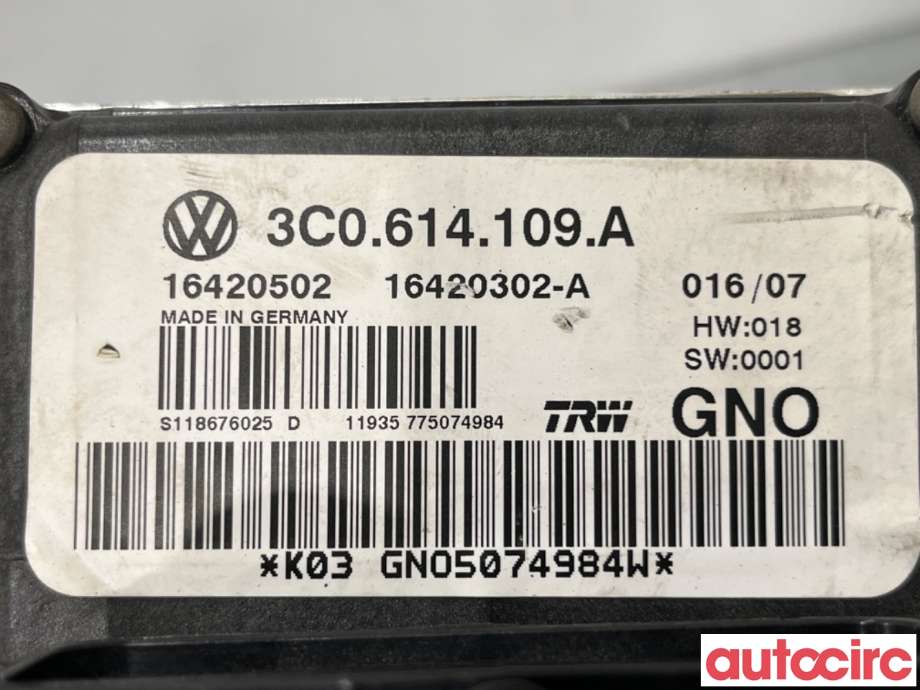 ABS sentral til VW Passat 2005-2010 (B6) (B6) (VOLKSWAGEN|3C0614109A|16420302-A)