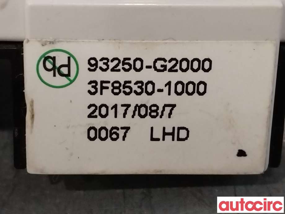 Bryterpanel førersete til Hyundai Ioniq Electric 2016-2019 (Fase 1)  (HYUNDAI|93250G20004X|93250-G2000)
