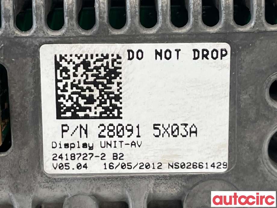 Multimedia display (MCU - Media Controller Unit) til Nissan Pathfinder 2010-2014 (Fase 2) (R51) (R51) (NISSAN|280915X03C|280915X03A)