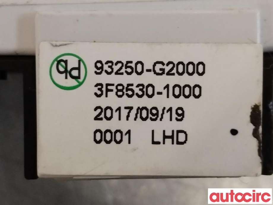 Bryterpanel førersete til Hyundai Ioniq Electric 2016-2019 (Fase 1) (HYUNDAI|93250G20004X|93250-G2000)