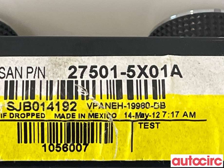 Varmeapparat betjening til Nissan Pathfinder 2010-2014 (Fase 2) (R51) (R51) (NISSAN|275015X01A)