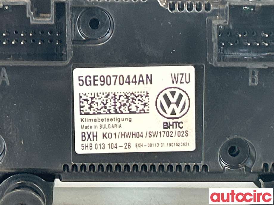 Varmeapparat betjening til VW e-Golf 2017-2020 (Fase 2)  (VOLKSWAGEN|5GE907044AN|5HB013104-28)