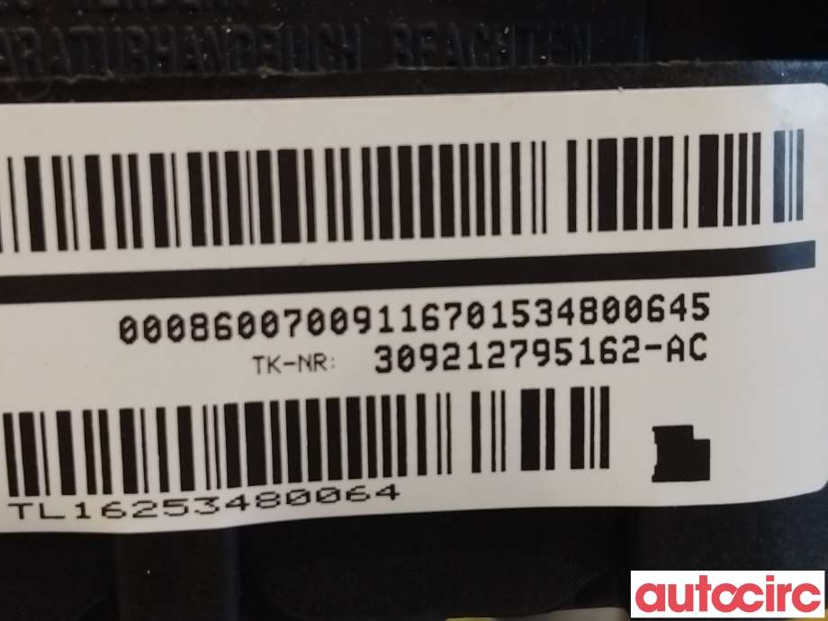 Airbag rattpute til Mercedes B-Klasse 2011-2018 (W246) (W246) (MERCEDES|A00086007009116|309212795162-AC)