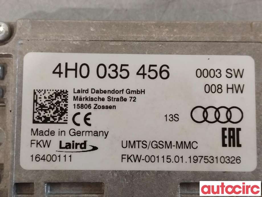 Antenne forsterker til VW e-Golf 2017-2020 (Fase 2)  (VOLKSWAGEN|4H0035456A|4H0035456)