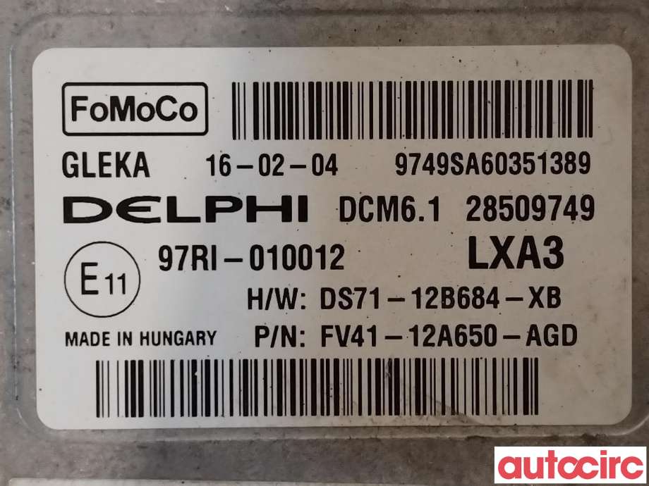 Styreenhet motor til Ford Kuga 2013-2019 (FORD|2037011|28509749|DS71-12B684-XB)