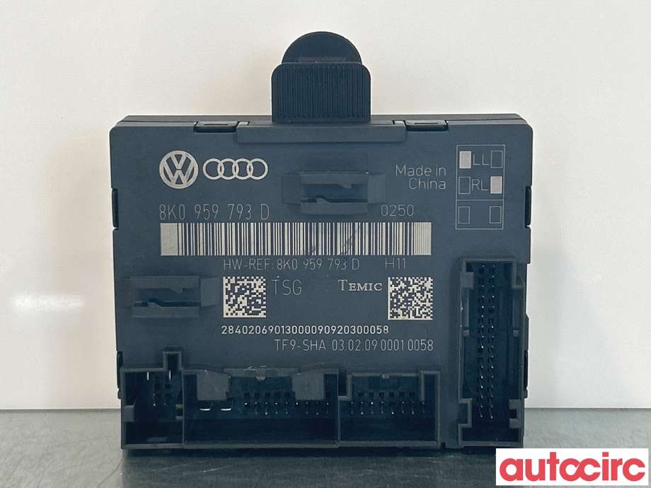 Styreenhet dør venstre foran til Audi A4, Allroad 2009-2016 (Type I) (B8) (B8) (AUDI|8K0959793H|8K0959793D)