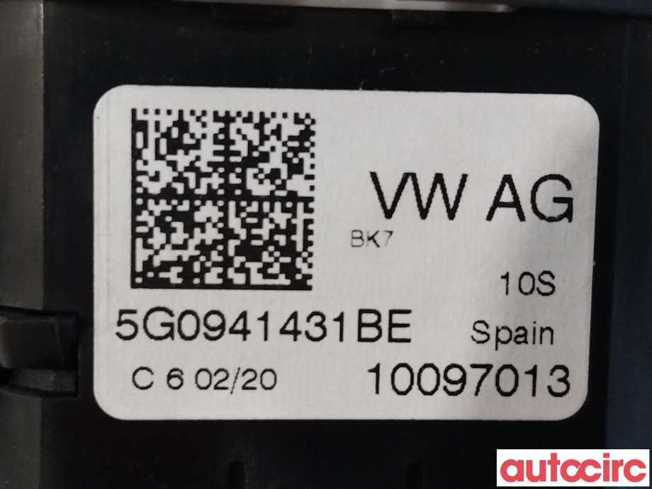 Bryter lys til VW e-Golf 2017-2020 (Fase 2)  (VOLKSWAGEN|5G0941431BE)