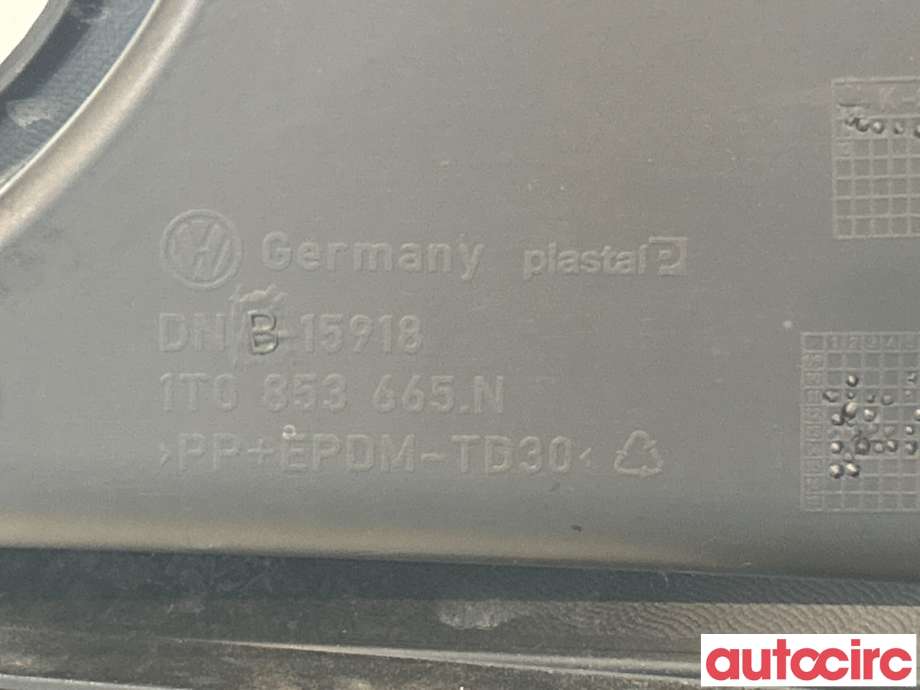 Frontlyktehus til VW Touran 2010-2015 (Type I, Fase 3)  (VOLKSWAGEN|1T0853665P|1T0853665N)