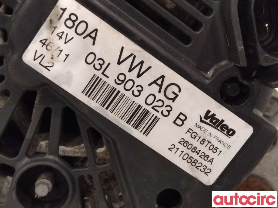 Dynamo til VW CC 2008-2012 (PASSAT CC) (PASSAT CC) (VOLKSWAGEN|03L903023BX|FG18T051|03L903023B)