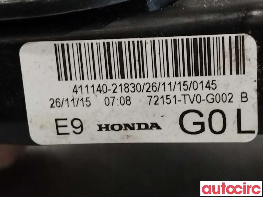 Låsekasse venstre foran til Honda Civic 2012-2015 (Type IX, Fase 1)  (HONDA|72150-TR3-P11|72151-TV0-G002)