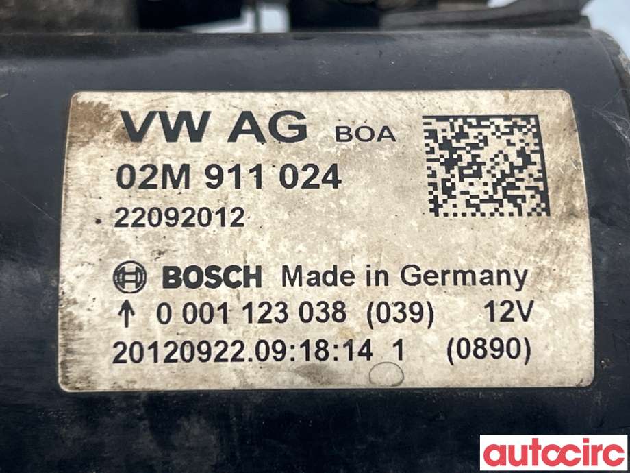 Starter diesel til VW Caddy 2010-2015 (Type III, Fase 2)  (VOLKSWAGEN|02M911024X|0001123038|02M911024)