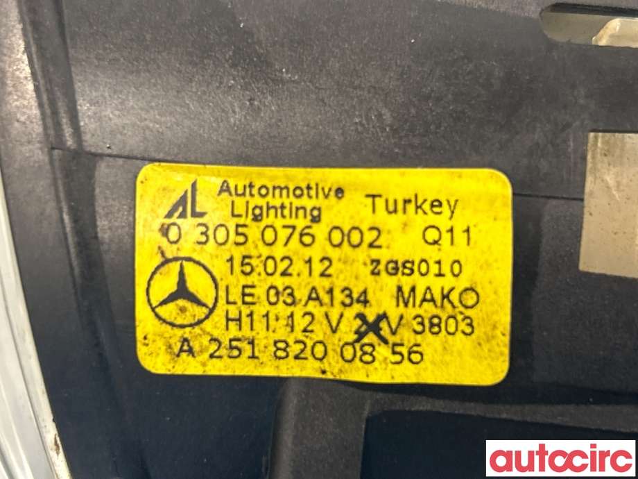 Tåkelykt høyre foran til Mercedes GLK 2008-2015 (X204) (X204) (MERCEDES|A2518200856)
