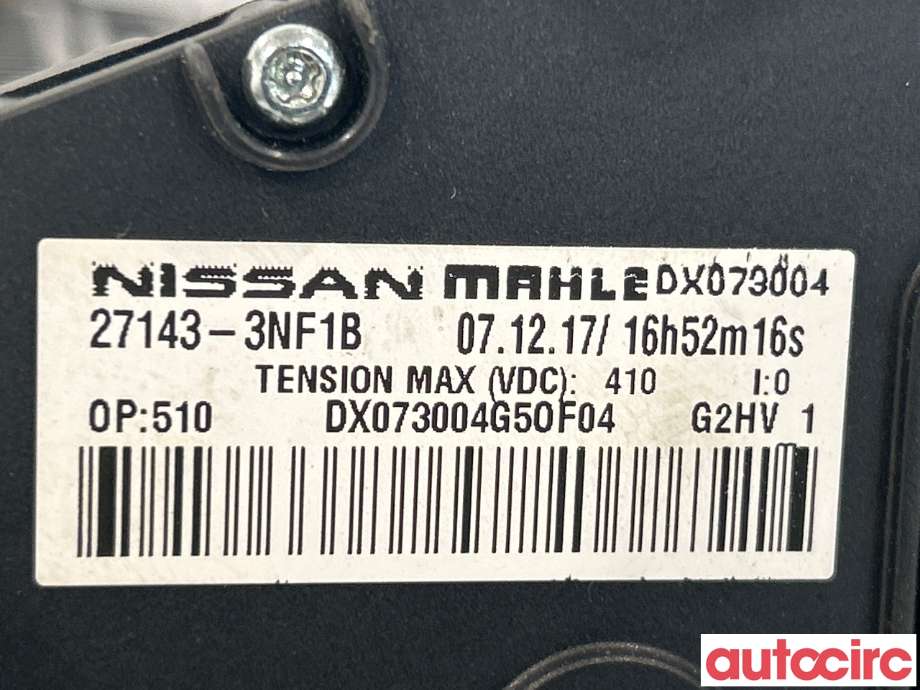 Varmeapparat register til Nissan Leaf 2018-->> (Type II)  (NISSAN|271433NF1B)