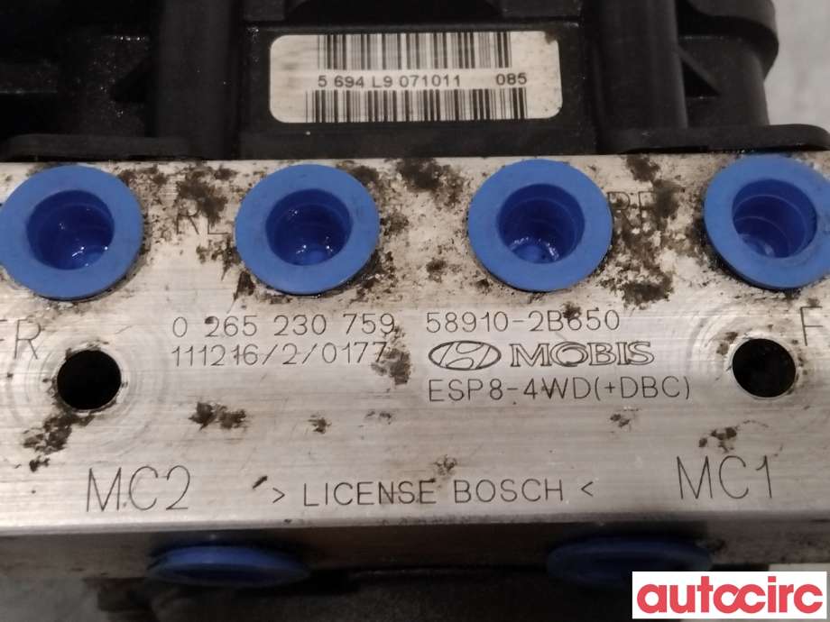 ABS sentral til Hyundai Santa Fe 2010-2012 (Type II, Fase 2) (HYUNDAI|589102B650|0265230759|58910-2B650)
