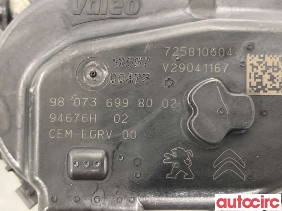 EGR-ventil til Peugeot 5008 2017-->> (Type II)  (PEUGEOT|1679828780|V29041167|9807369980)