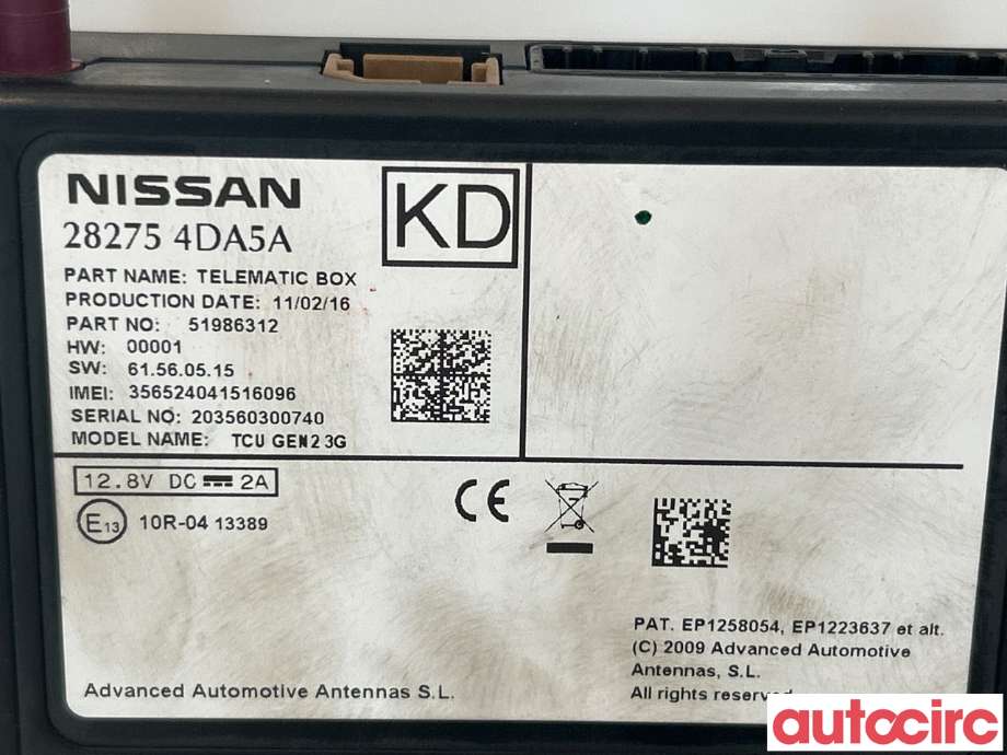 Styreenhet diverse til Nissan Leaf 2011-2017 (Type I)  (NISSAN|282754DA5A)